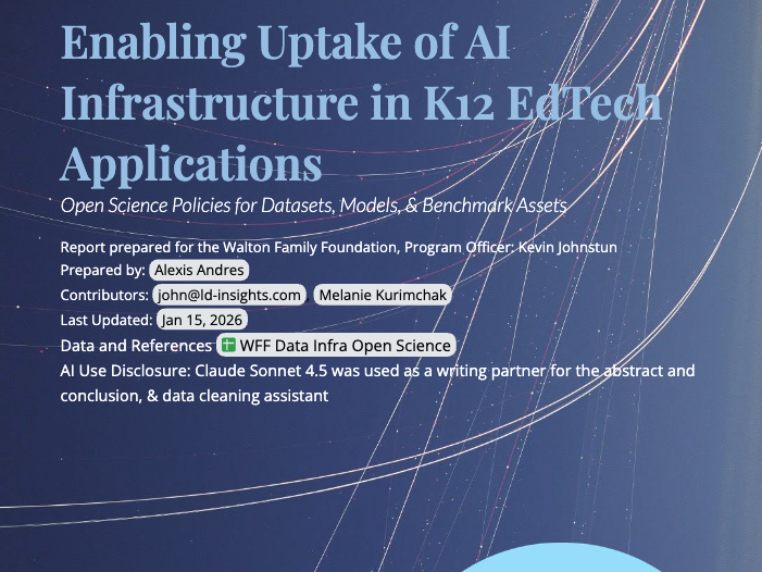 Cover Enabling Uptake of AI Infrastructure in K12 EdTech Applications